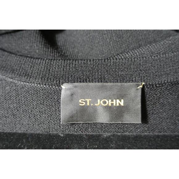 NEW, St.John Santiago Knit Scoop-Neck Sleeveless Dress in Black Size L #MD1100 - Picture 6 of 10